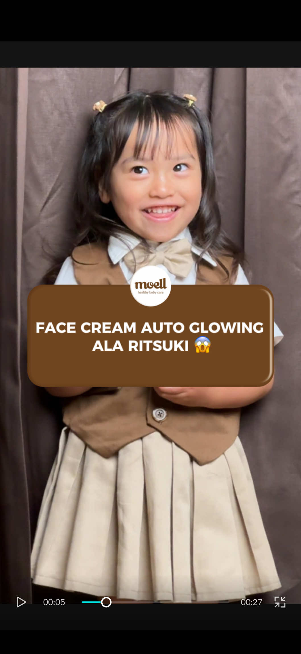 Siapa sih yang gamau kulit glowing kaya Ritsuki? 🤩 Yuk mommy checkout Face Cream Moell sekarang!🤎🤎 #moell #moelskincarebaby #facecreammoell #moellskincarebayi #skincarebayi