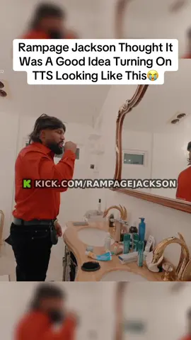 Rampage Jackson Thought It Was A Good Idea Turning On TTS Looking Like This😭 #rampagejackson #rampage #kickclips #kick #fyp 