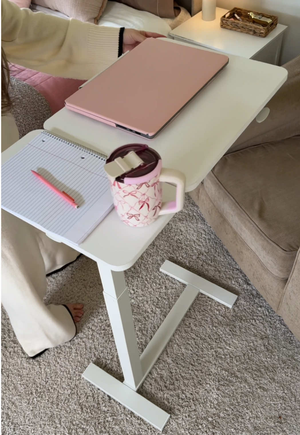 If you work from home, this adjustable sit to stand desk is a must have & its on sale today! ✨  This height adjustable standing desk tilts to your perfect angle, has a built in tray for your laptop or tablet, and hidden caster wheels for easy movement. Whether you’re getting work done or just using it to eat breakfast in bed, this standing desk is so freaking convenient.  On sale today only - tap the orange cart to grab the deal!  #standingdesk #wfhessentials #tiktokshopcreatorpicks #tiktokshopblackfriday #tiktokshopcybermonday 