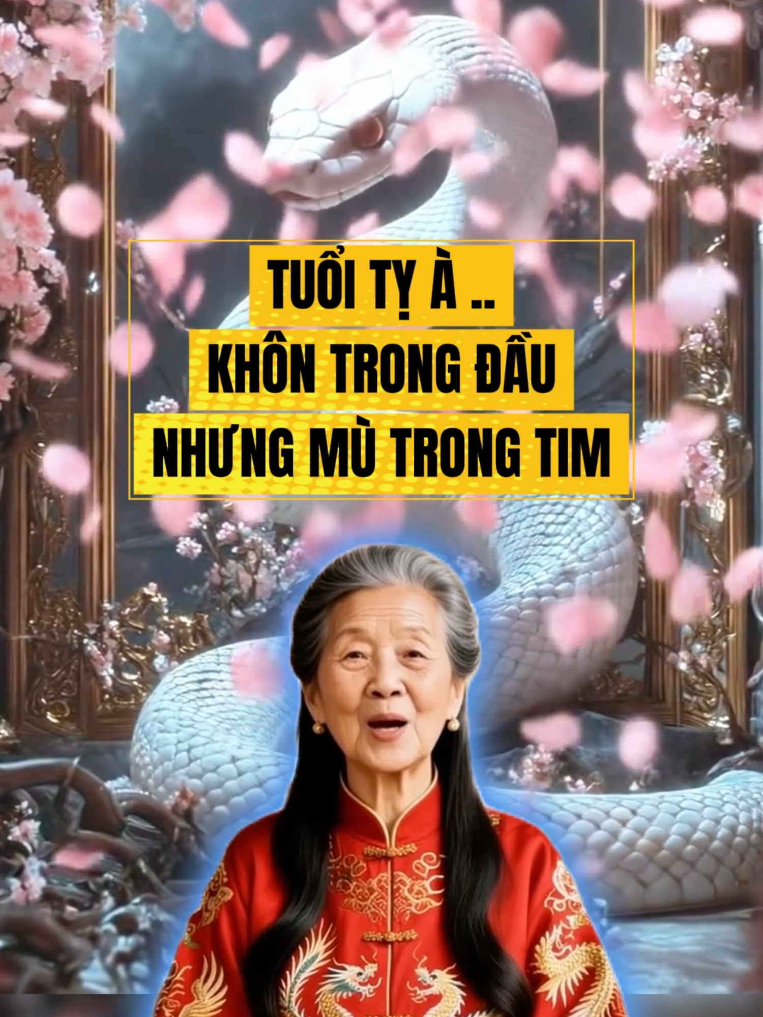 Tỵ à ... cái tính của con là khôn trong đầu nhưng lại mù trong tim #phongthuy #phongthuytamlinh #tuviphongthuy #tinhduyen #duyenam #tuoity🐍