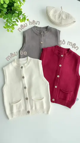 Áo gile len cho bé yêu dày dặn ấm áp #hokiha 