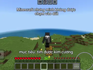 Minecraft nhưng mình không được chạm vào đất #Minecraft 