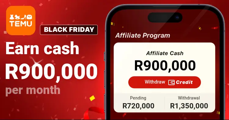 🛍️ Black Friday Countdown! Help Me Earn Instantly—just 1 click! Hey friends! 👋 The hottest Black Friday sale is here! Join Temu's affiliate program through my link now—zero cost, zero payment! Once you sign up, I'll get R275 cash reward immediately 💰 Plus, your exclusive Black Friday free gift is waiting! 🎁 🔗 Click now to claim your Black Friday deals:    https://temu.to/k/e3fak1et68w