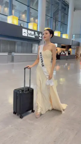 Raising our country's flag in Japan #MissInternational2025 #naninzali #MissInternationalMyanmar #Nana