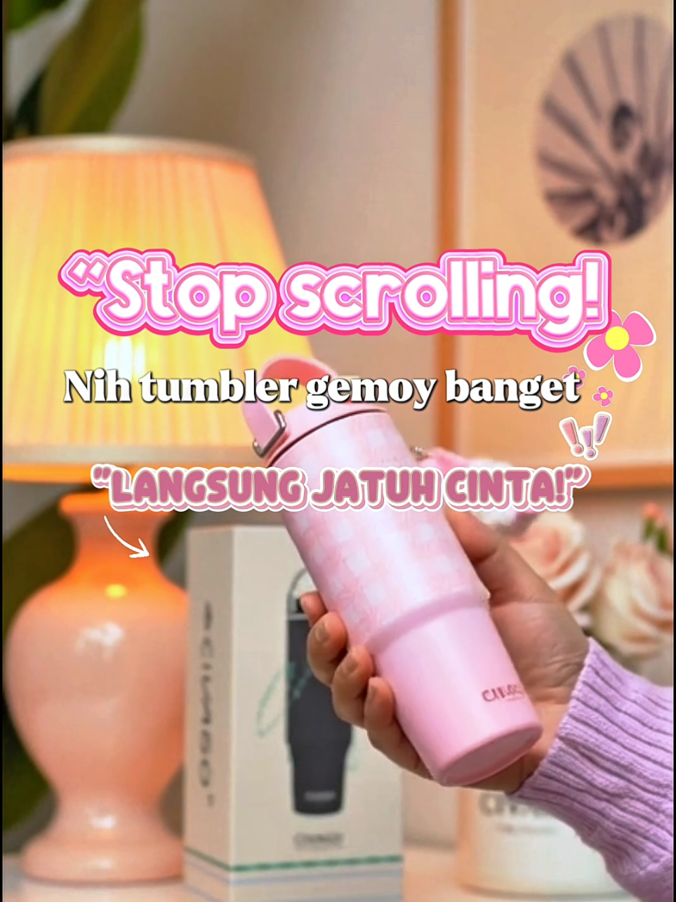 “Tiap ngelihat tumbler ini, rasanya pengen minum terus 😆💦” #TumblerGemoy #PinkAesthetic #TumblerLucu #AestheticVibes      #creatorsearchinsights 