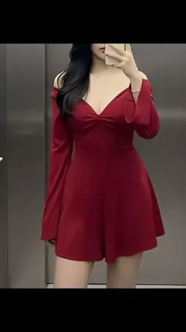 #romper #longsleeve #vneck #dress 