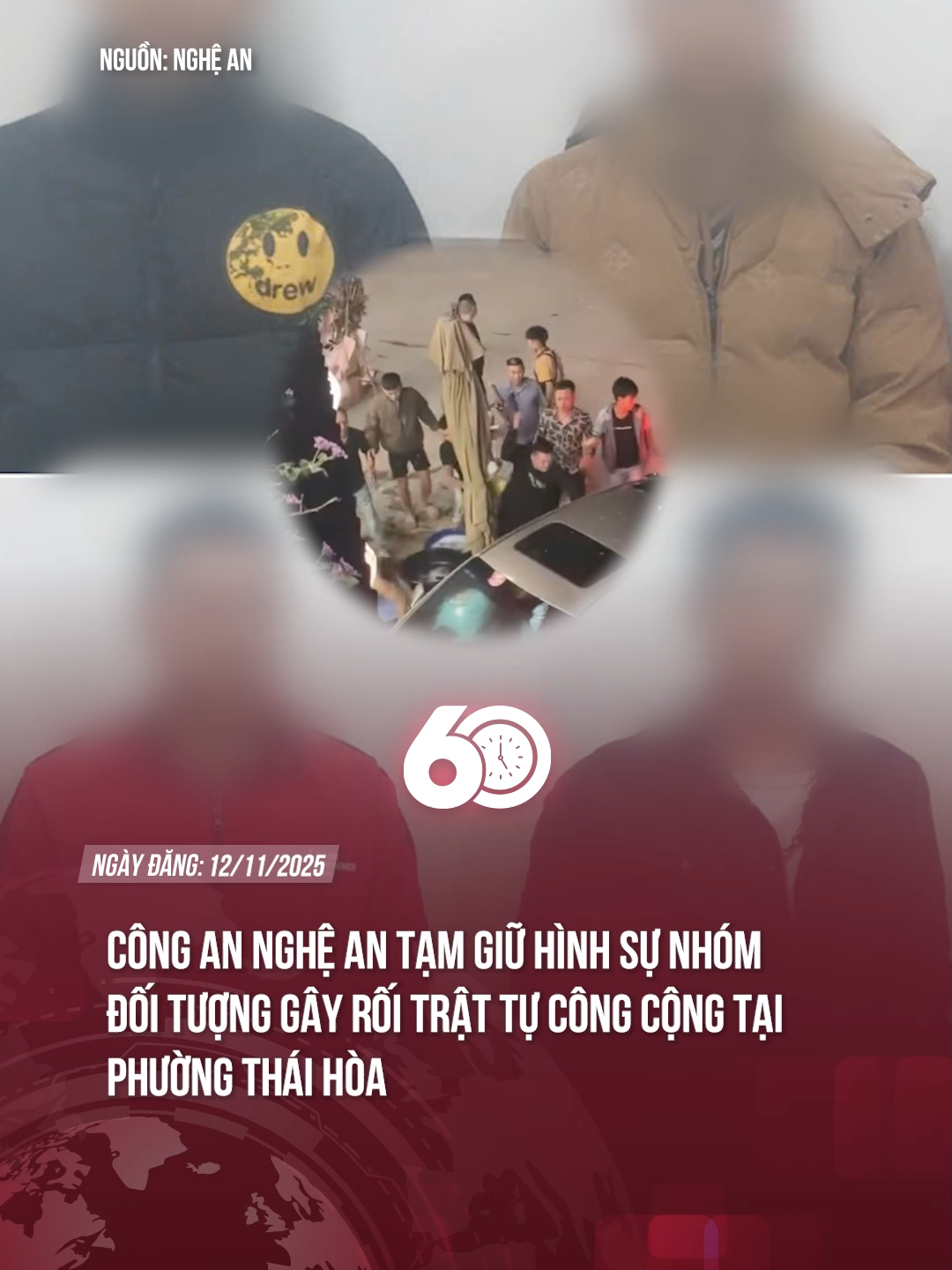 BẮT TẠM GIỮ NHÓM ĐỐI TƯỢNG GÂY RỐI TẠI PHƯỜNG THÁI HOÀ, NGHỆ AN #theanh28 #60giay #theanh28news