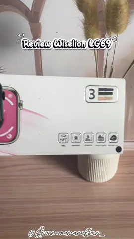 My new smartwatch wiselion Lg69 promax super cute & cantik 🤍🫶  Speknya di jamin bikin dompet auto senyum. Fitur lengkap, desain cakep, cocok bgt buat kamu yang pengen upgrade gaya tapi gak bikin dompet menangis.