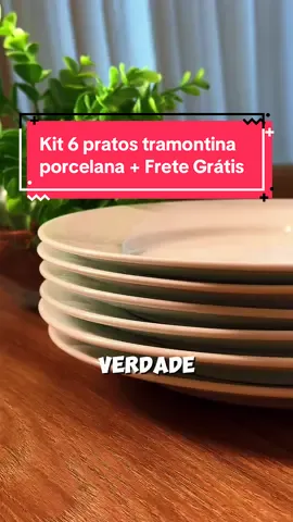 Cansado de prato simples e sem graça? 🍽️ Esses da Tramontina transformam sua mesa e ainda impressionam qualquer visita  Porcelana de verdade, elegante e com frete grátis! GARANTA AGORA! #pratos #cozinha #decoracao #tiktokshop 