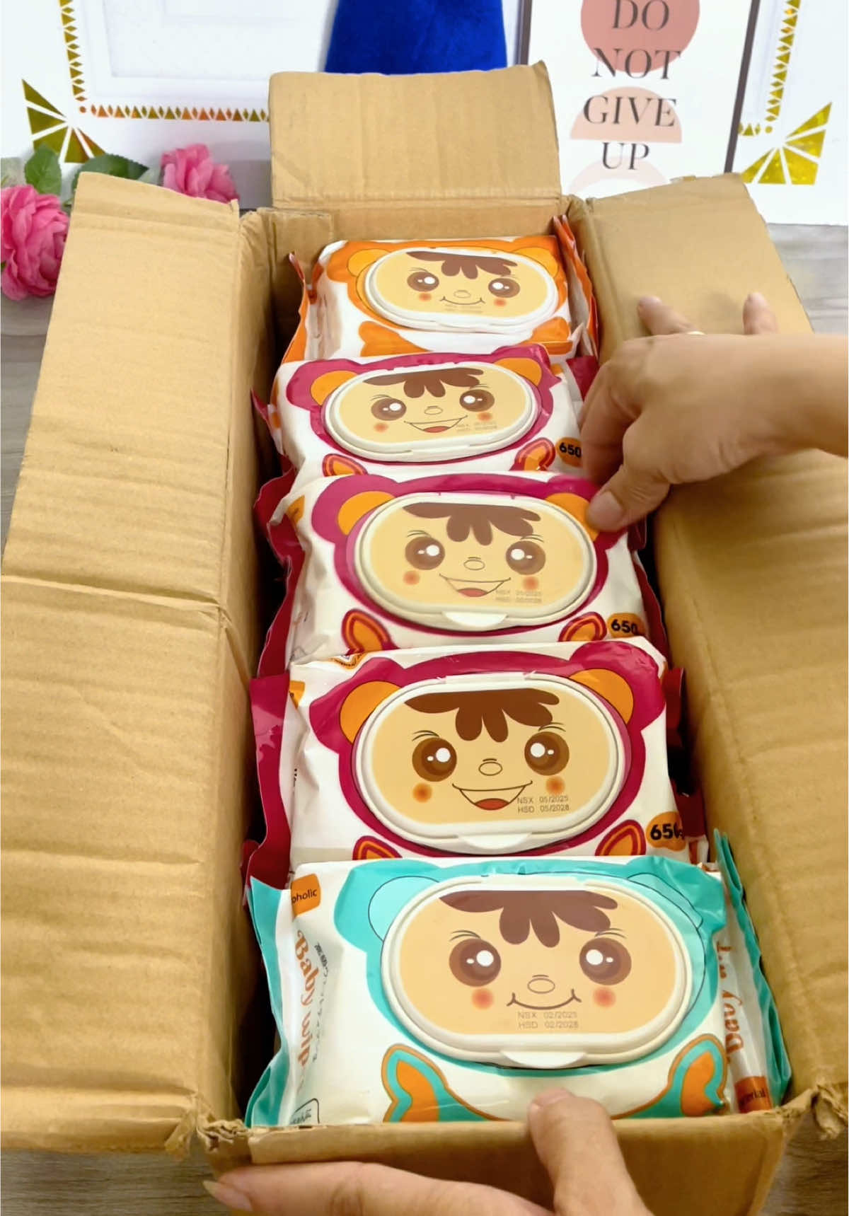 Thùng 10 bịch khăn ướt baby 650gr #hongngocxh3 #xuhuong #khanuot #khanuotkhongmui #khanuotbabywipes 