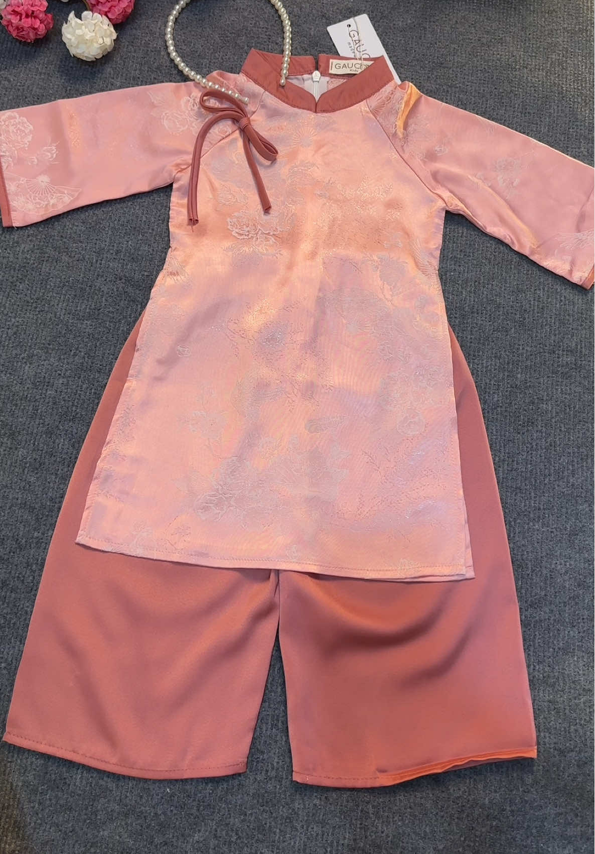 Áo dài cho bé yêu #xuhuong #linhdankisd #mevabe #aodaichobe  @Linh Đan Kids 