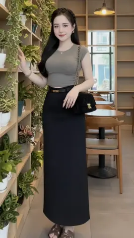 Chân váy dài 90cm cạp khoá suông #viral #thoitrangnu #xuhuong #chanvaysuongdai #chanvaydai 