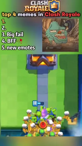 top 5 memes in Clash Royale #clashroyale 
