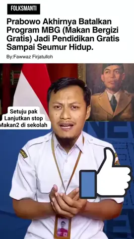 MBG diberhentikan diganti dengan pendidikan gratis #mbg 