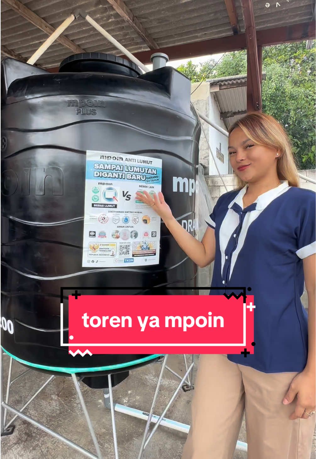 Saat bangun rumah jangan sampe gak perhatiin masalah air ya mom karena itu penting bgt!! Pilih @mpoin.id sebagai toren di rumah untuk air yang lebih bersih  Dan yg bikin aman nya toren dari mpoin kasih garansi sampai 50 tahun loh. Karena kesehatan keluarga penting, yuk pilih mpoin utk air bersih. @MPOIN Indonesia  #toren #mpoin #mpoinplus 