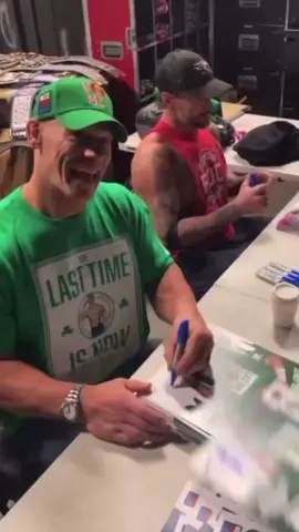 John Cena signing in X2! #johncena #WWE #wrestling #aew #cenanation 
