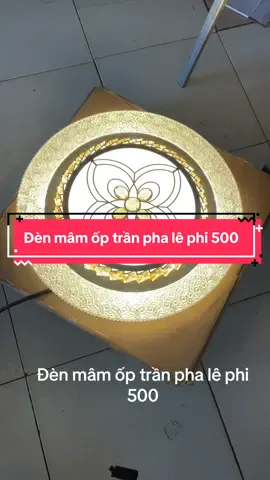 Đèn mâm ốp trần pha lê phi 500#denop #denoptran #denoptrantrangtri #denoptranphale #denoptranhiendai 