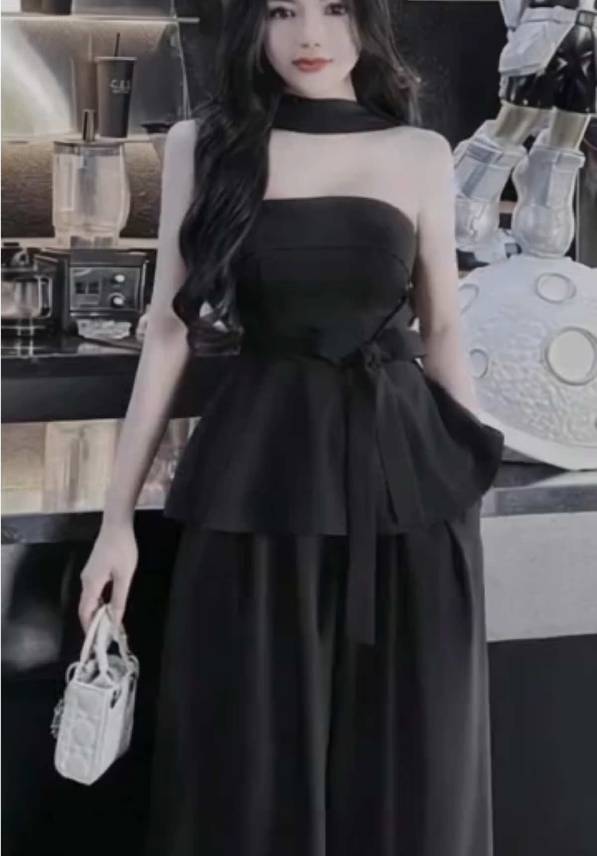 Set áo cúp nguc thắt nơ kèm quần ống suông siu xinh😍😍 #thoitrang #vayxinh #setdoxinh #xuhuong #viral 