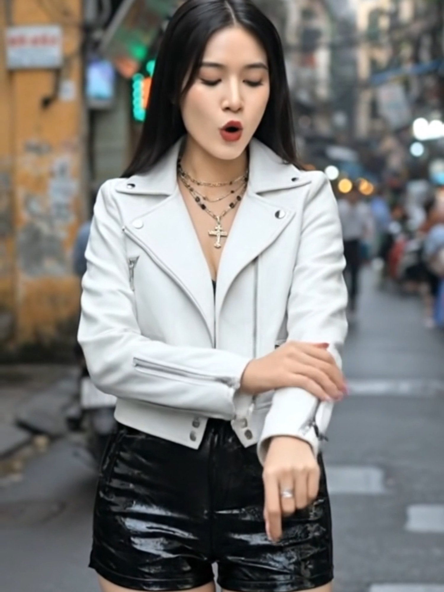 Áo khoác da nữ Quảng Châu #thoitrang #trangphuc #setdoxinh #hottrend #aokhoac #aoda