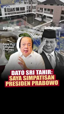 Dato Tahir Puji Langkah Prabowo BEBAS MAFIA, EKONOMI EFISIEN — ITU PRABOWO Sosok filantropis Dato Sri Tahir akhirnya angkat bicara soal pandangannya terhadap Presiden Prabowo Subianto dan visi besar Asta Cita. Dalam wawancara eksklusif, Dato Tahir menyebut dirinya simpatisan Prabowo, bukan karena politik — tapi karena gagasannya soal efisiensi pemerintahan, penghapusan utang rakyat, MBG (Makan Bergizi Gratis), Sekolah Rakyat, hingga pemberantasan mafia yang dianggap nyata dan berpihak pada rakyat. “Indonesia butuh pemimpin yang tegas dan punya niat tulus. Saya melihat itu di Prabowo,” ujar Dato Tahir. 🎙️ Simak kisah lengkap dan pandangan ekonominya — dari nasionalisme, kemandirian pangan, hingga kebijakan sosial — hanya di Podcast Jurnalisik inilah.com  #DatoTahir #Prabowo #AstaCitra #SekolahRakyat #MBG 