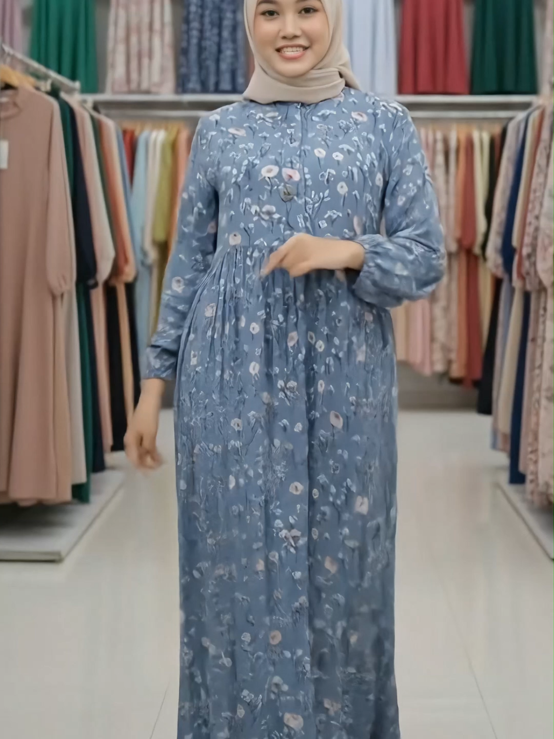 Midi Dress Flower Busui Friendly A line Bunga Cantik Motif Nyaman Rayon Viscose Menyusui Muslim Ziper#gamis #gamiskekinian #gamismurah #gamislebaran #gamiscantik #gamissyari #gamiskondangan #gamisterbaru #gamisbusui #gamisrayon #gamisviral