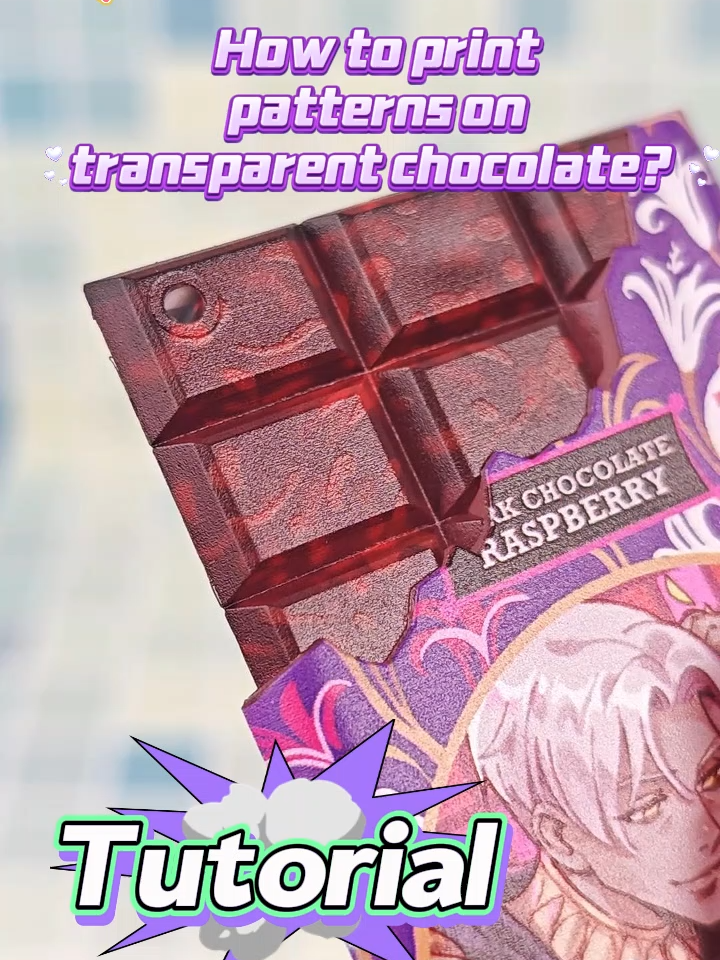 Can patterns be printed on the transparent chocolate area? Of course they can! Follow the video tutorial to prepare the design, and then you can customize it in Lollipopins.#fyp #merch #customize #manufacturing #customization #lollipopins #artistalley #custom #manu #artist #art #acrylic #charm #chocolate #tutorial