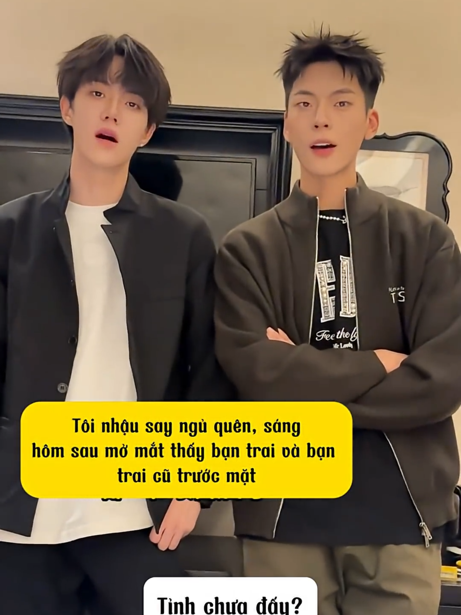 Say rượu ngủ dậy thấy bạn trai mới và bạn trai cũ #xuhuong #tinhyeu #capdoi #haihuoctrungquoc #gaixinh