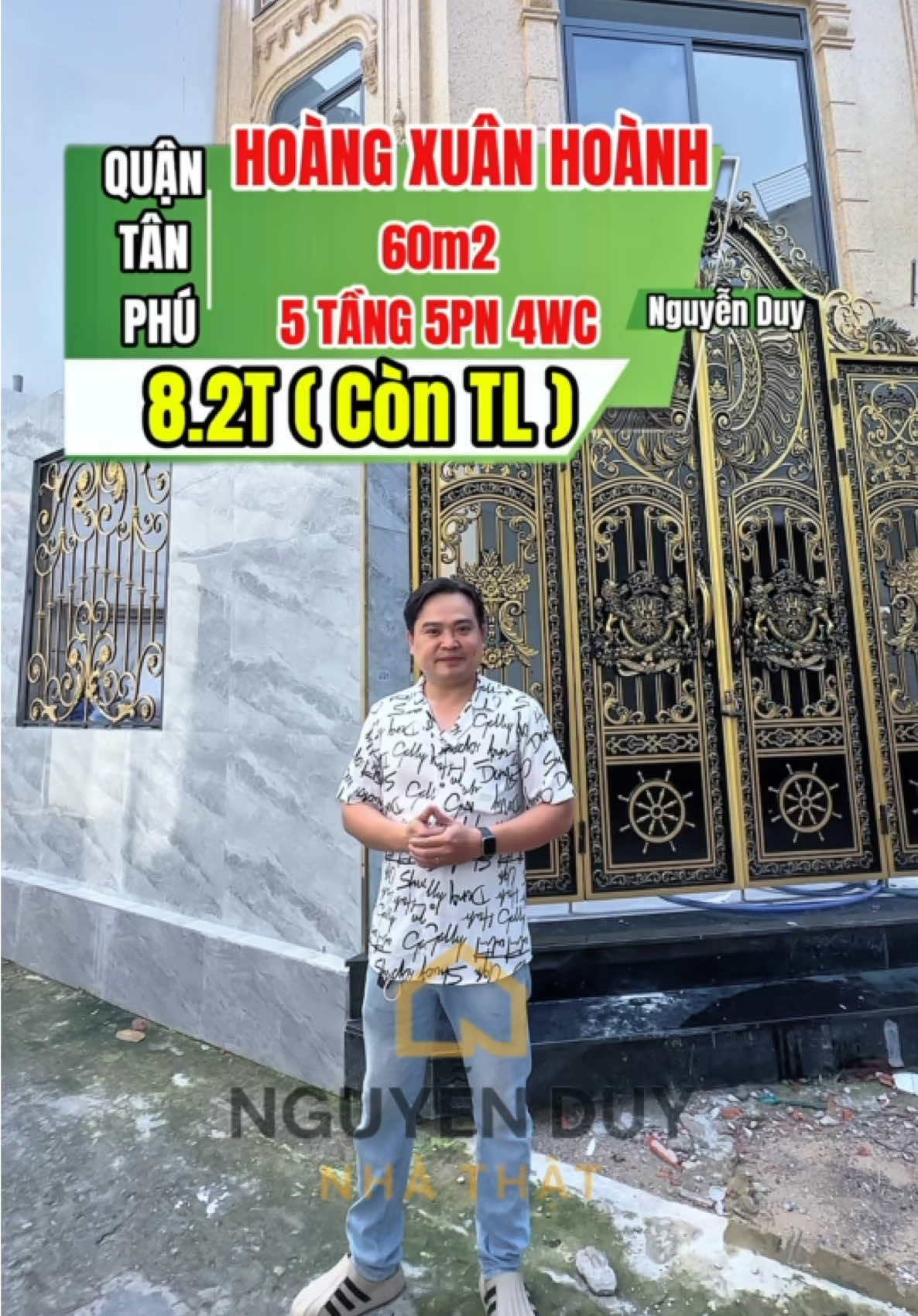 🔥 Siêu phẩm Hoàng Xuân Hoành – nhà 5 tầng cực mới, đẹp sang chuẩn biệt thự mini! Diện tích 60m², thiết kế 5PN – 4WC, không gian rộng rãi thoáng sáng 🌿 Khu nhà toàn dân trí cao, hẻm sạch đẹp, thuận tiện ở hoặc làm văn phòng 💼 Một căn nhà chỉ nhìn thôi là mê – phong cách hiện đại, sang xịn từng chi tiết ✨#tanphu #bdshcm #reviewnha #nhadep #bds 