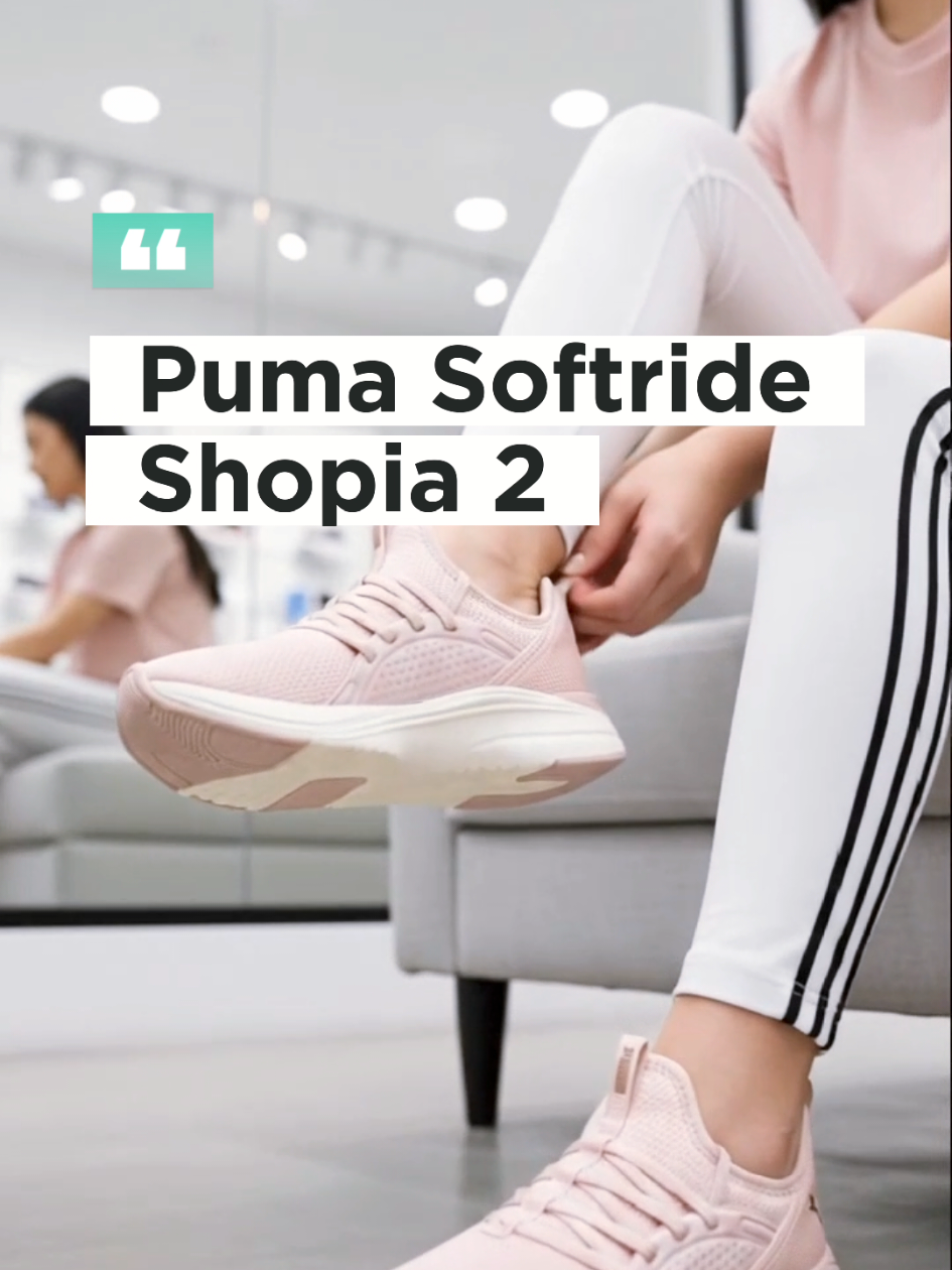 Puma Softride Shopia 2, sepatu running wanita yang pinky dan elastis, nyaman, empuk, modis, stylis nyaman buat harian. #sepatu #puma #sepaturunning #sepatutrending #promomakan1111 