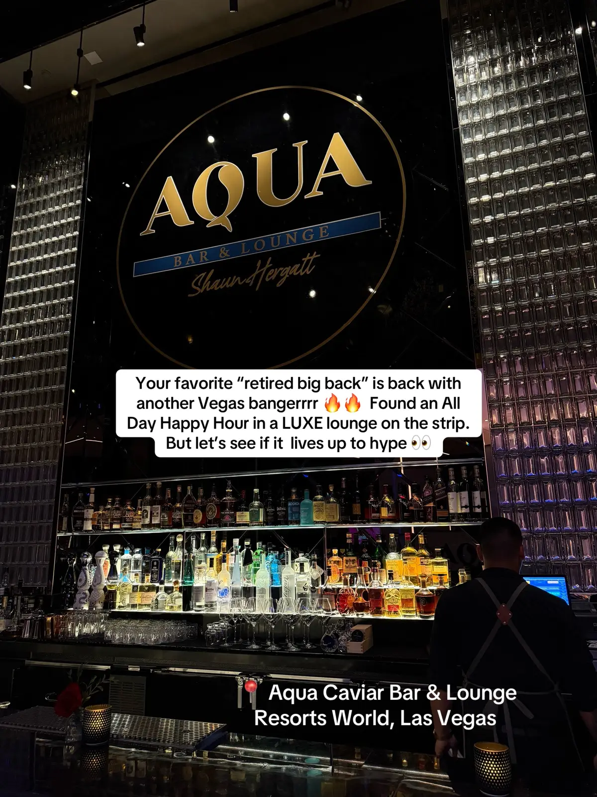 Stumbled across this hidden gem while my stomach was rumbling in @@Resorts World Las Vegas Let’s get into the real deal! 🤭 📍AQUA Caviar Bar & Lounge, Resorts World, Las Vegas, NV  ##lasvegastiktok##lasvegaseats##lasvegasfoodie##vegashappyhour##vegaslocal