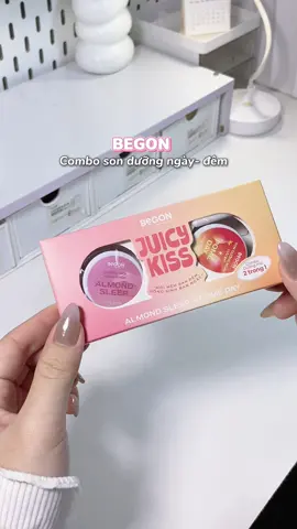 Combo son dưỡng ngày-đêm của nhà BEGON chân ái cho đôi môi khô sạm, bong tróc #sonduongluudo #uhongmoi #combo2in1 #BEGON #juicykiss 