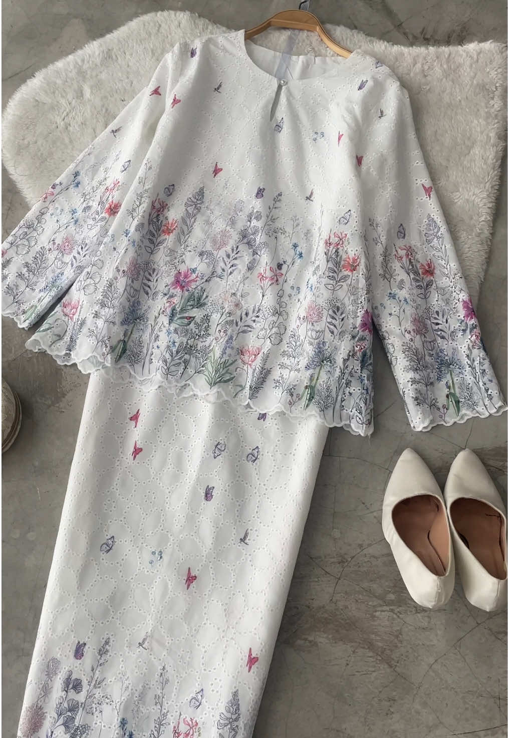 Baju kurung full embroidery cantik 😍 sesuai pakai pergi kenduri or wedding!  #TikTokShopMY #bajurayamurah #raya2026 #rayaaairabeclassy #gmvmax 