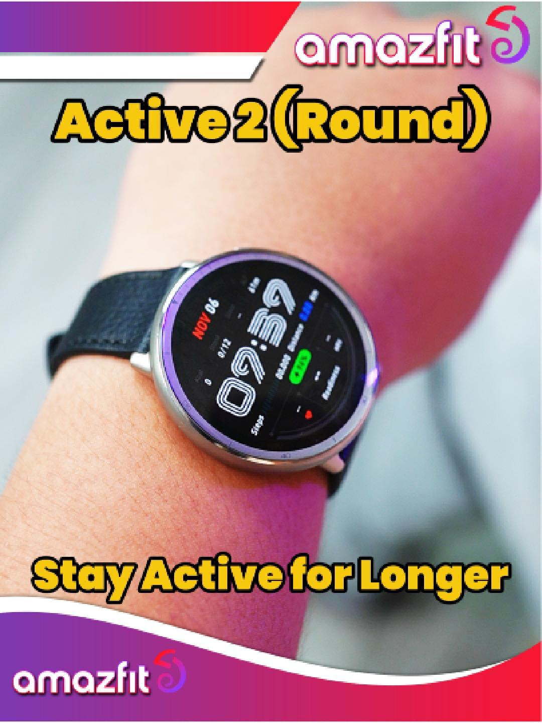 Run smarter and look sleeker with Amazfit Active 2 Round — classic shape, modern power. #Amazfit #AmazfitActive2round #TrainRecoverRepeat #smartwatch #amazfitph