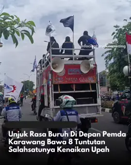 Unjuk Rasa Buruh Di Karawang Bawa 8 Tuntutan  1. Hapus Pemagangan dan Cabut PERBUB No 19 Tahun 2025 2. Segera Tetapkan Upah Tahun 2026 Sebesar 10% 3. Laksanakan Reforma Agraria dan bangun industrialisasi Desa 4. Wujudkan Pendidikan Gratis, ilmiah Berbasis Kerakyatan 5. Hapus Sistim kerja Outsourcing dan Kontrak 6. Tolak Badai PHK Dengan Alasan Apapun 7. Ciptakan Lapangan Kerja Formal Untuk Menyerap Pengangguran 8. Betalkan Kenaikan Tunjangan Untuk Anggota DPRD kab. KARAWANG Unjuk Rasa Tersebut Dilakukan Di Depan Kantor Pemda Karawang.Rabu.(12/11). #karawang #bekasi #buruh #buruhpabrik #jawabarat 