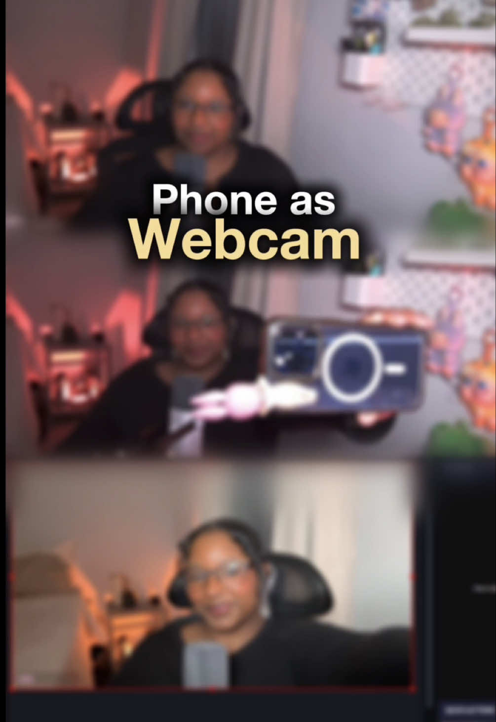 you can get rid of the watermark *alternatives: camo, iriun #livestream 