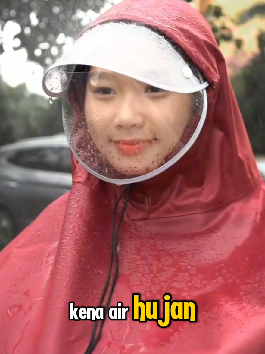 jas hujan 2 kepala, dilengkapi penutup kepala serta tali pengikatnya #jashujan #jashujan2kepala #mantelhujan