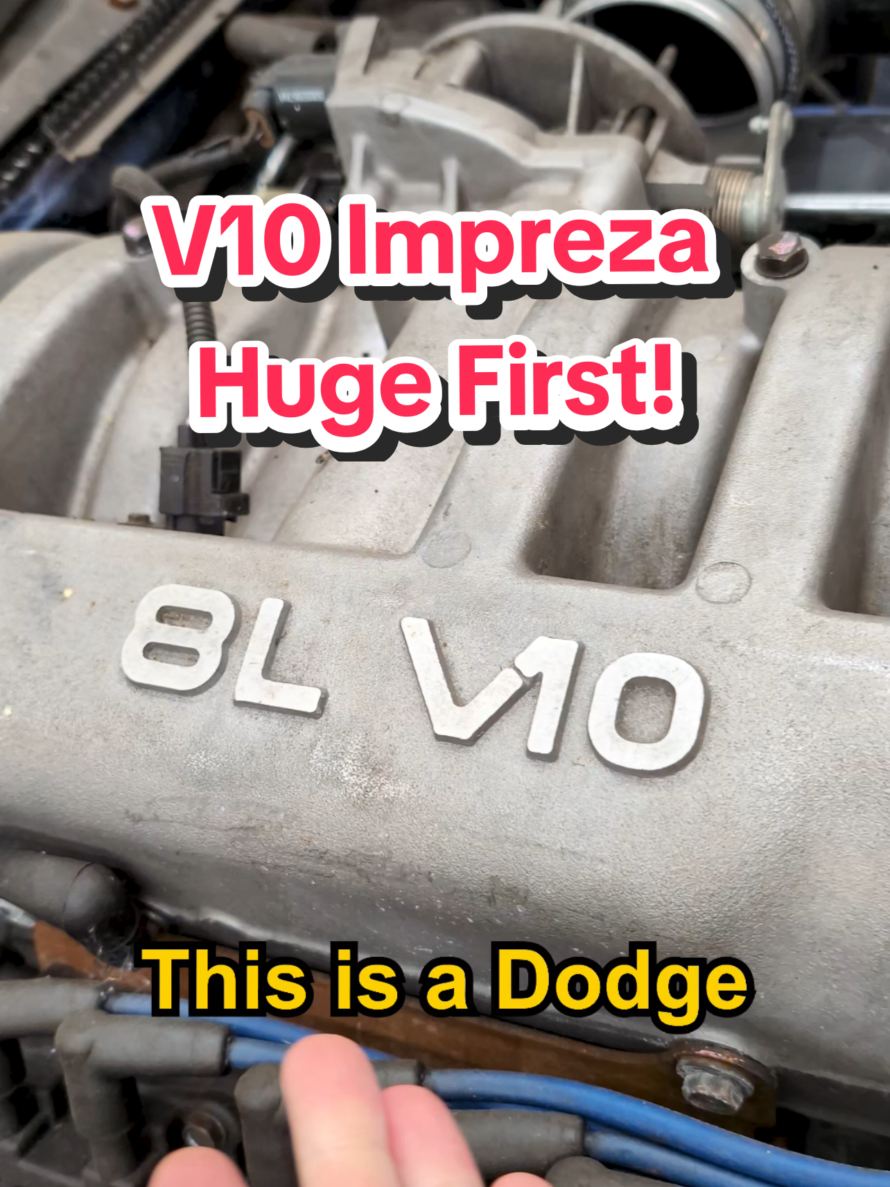 I didn't realize this was really so huge till I was halfway finished jacking the car down... Wow! The V10 Impreza is on all 4 wheels for the first time since the engine swap. I'm really motivated to keep working on this crazy project car! #v10impreza #projectcar #engineswap #CarsofTikTokContest #802garage 