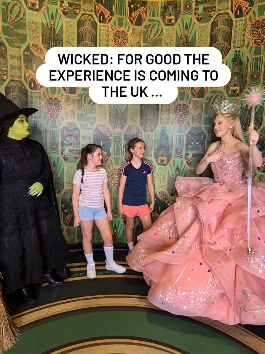 The Wicked: For Good Experience is coming to London. It will be really popular as tickets are FREE ... this is what you can likely expect from a visit! ✨️ We visited the Wicked Experience at Universal Studios Orlando in summer. We loved seeing Glinda and Elphaba's outfits from the movie and trying all the themed snacks and drinks. We also did a meet and greet with Glinda and Elphaba which was magical!  ℹ️ The Wicked: For Good Experience London is a pop up running from 13th November 2024 - 4th January 2026 at Westfield London. 💚 In London it will be an immersive walkthorough of sets and scenes inspired by Wicked, with lots of great photo opportunities. Wicked For Good | Wicked Experience London | Wicked London | London Immersive Experience | London pop up | London Christmas Event | Free London Activities | Things to do with kids in London | Explore London | Wicked Experience Universal Orlando | Wicked Orlando | Wicked For Good Orlando | Wicked Experience Universal Studios #wicked  #wickedforgood  #fyp  #londonwithkids  #visitlondon 