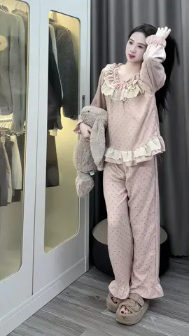 Đồ bộ mặc nhà cổ bèo #dongu #bonguhoatiet #dobomacnha #thoitrangnu #xuhuong 