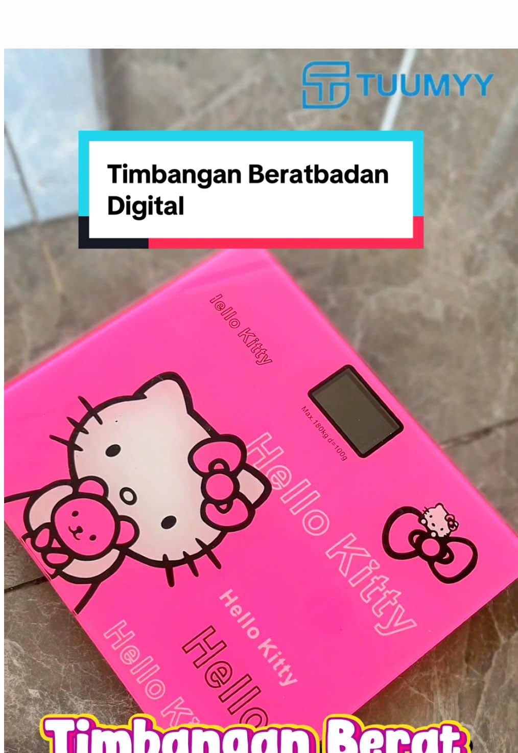 Timbangan boleh serius, tapi tampilannya tetep harus lucu dong 🐻💖 #timbanganbadan #healthylifestyle #fyp 