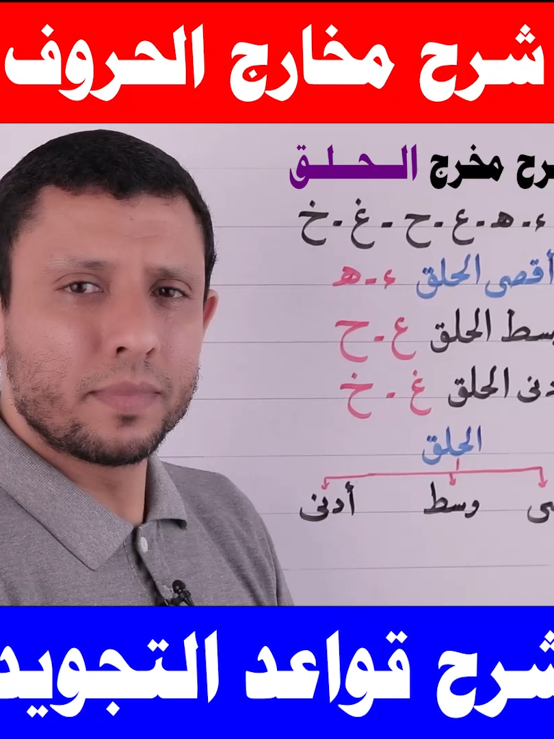 شرح مخارج الحروف #فارس_عنتر