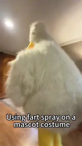 Use fart spray on mascot costume #funnyprank #scaring #jumpy #viral #usa