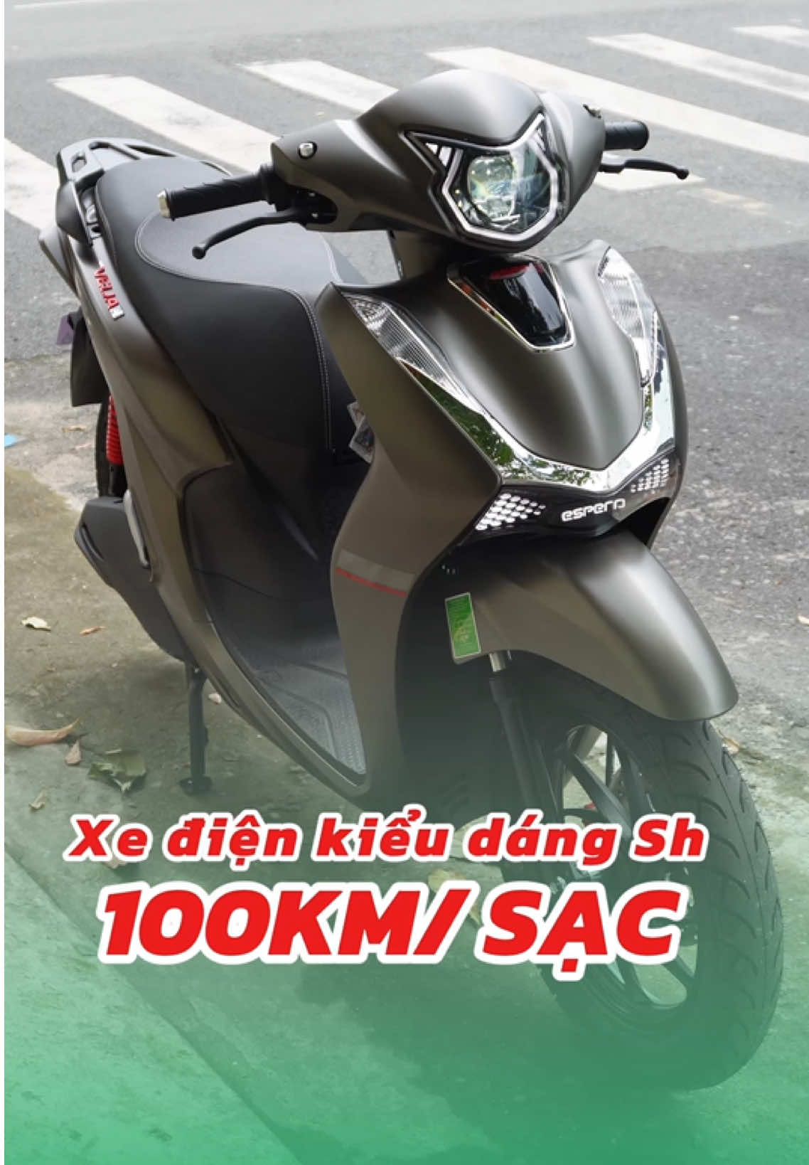 Xe điện kiểu dáng Sh, 100km/sạc, xe không cần bằng lái cho học sinh cấp 3 #phoxedien #xedienchinhhang #xemaydien #shdien #esperoveliae 