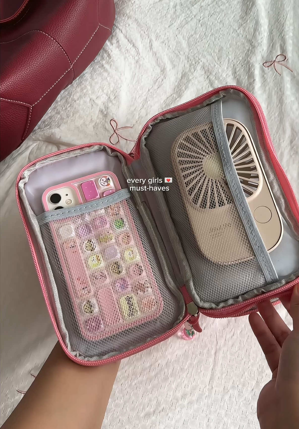 compact organizer 🎀 #organizer #pouch #travelorganizer #compactwallet #trending 