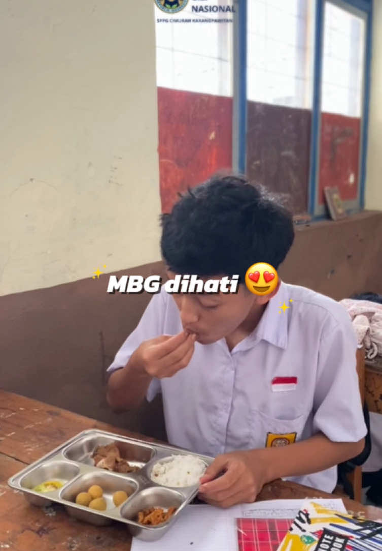 MBG, M nya “ Mantap” 🤤 @badangizinasional.ri @gerindra  #sppgcimurah #tiktok #fyp #makanbergizigratis #bgn 