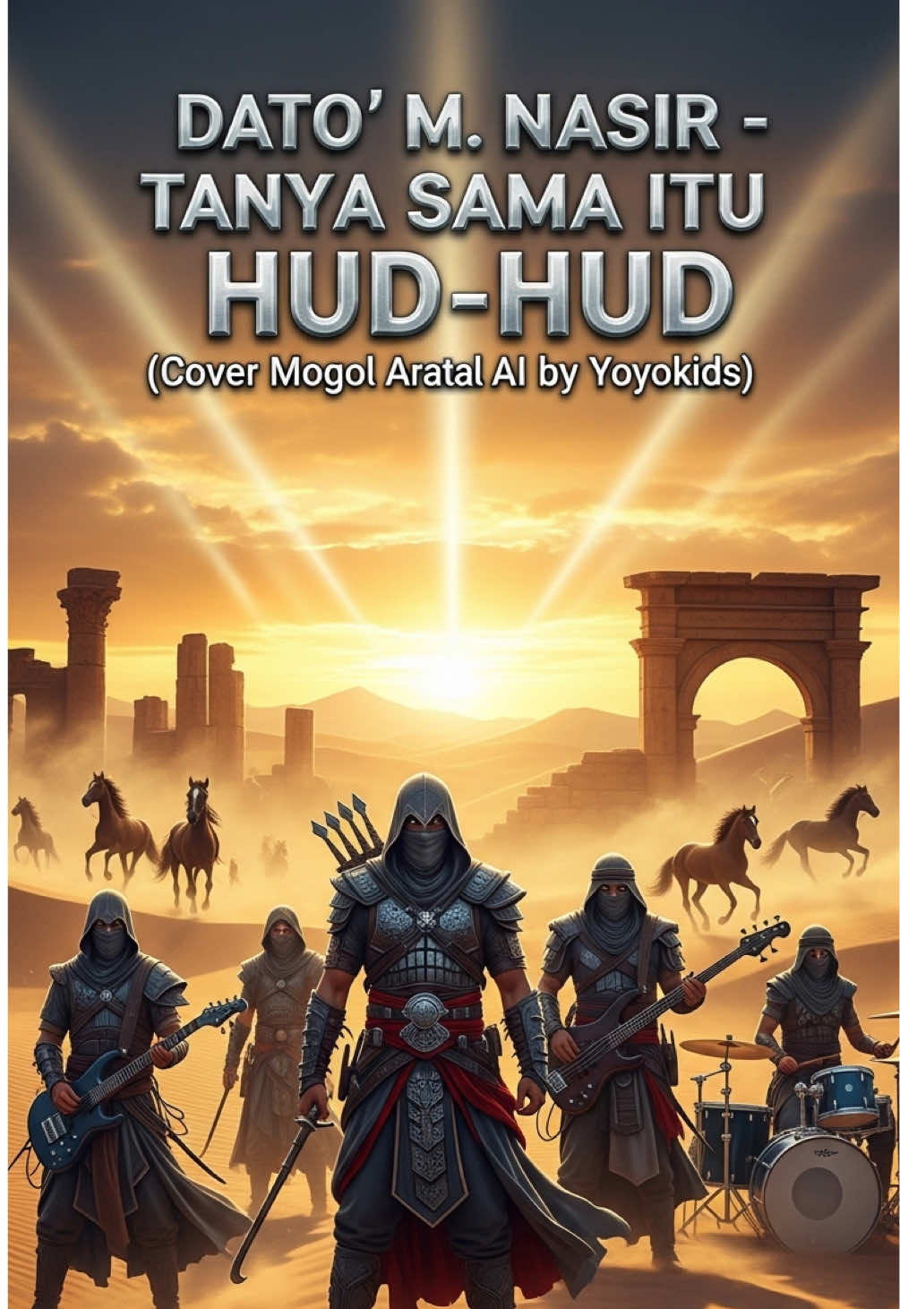 DATO’ M. NASIR – TANYA SAMA ITU HUD-HUD (Cover Mogol Arab Metal AI by Yoyokids) Ayat posting TikTok padu: Padang pasir jadi pentas, semangat pahlawan jadi jiwa! ⚔️🔥 Versi Mogol Arab Metal ini bawakan roh lagu lagenda Dato’ M. Nasir dalam gaya baru — keras, mistik dan penuh makna! 🤘🏜️ Terima kasih & kredit penuh buat Dato’ M. Nasir dalam seni dan jiwa muzik Melayu! 🙌🎶 #TanyaSamaItuHudHud #Yoyokids #MogolArabMetal #DatoMNasirLegend #MetalMalaysia   