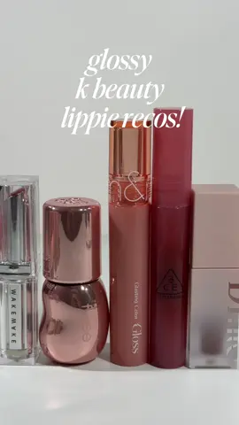 glossy k beauty lip recos!!🍓💓☁️🎀 Get it too in @OLIVE YOUNG Global and get 5% off using my code “KIZHA28”💓 #wakemake #fwee #romand #3ce #dinto 