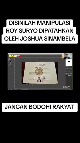 DISINILAH ROY SURYO CS MANIPULASI IJAZAH JOKOWI #ijazahpalsu #jokowi #roysuryo #rismonsianipar #drtifa 