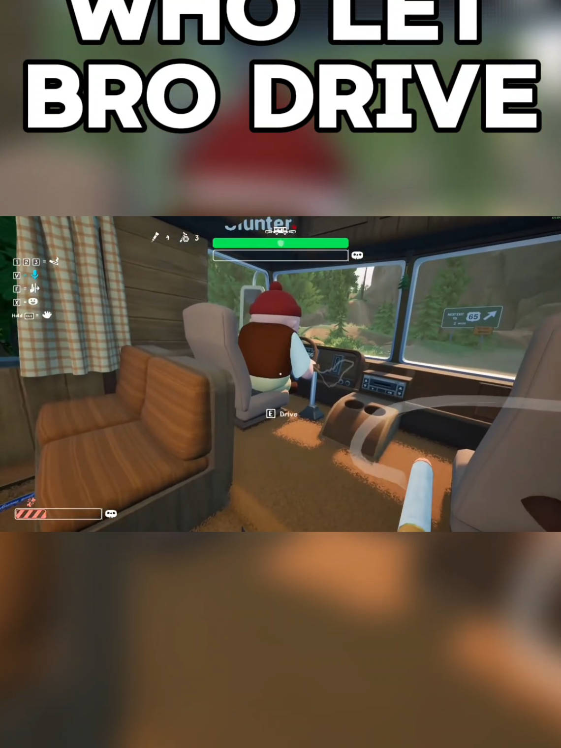 WHO LET BRO DRIVE🚗💀 #rvthereyet #rvthereyetgame #gaming  credit:@valk 