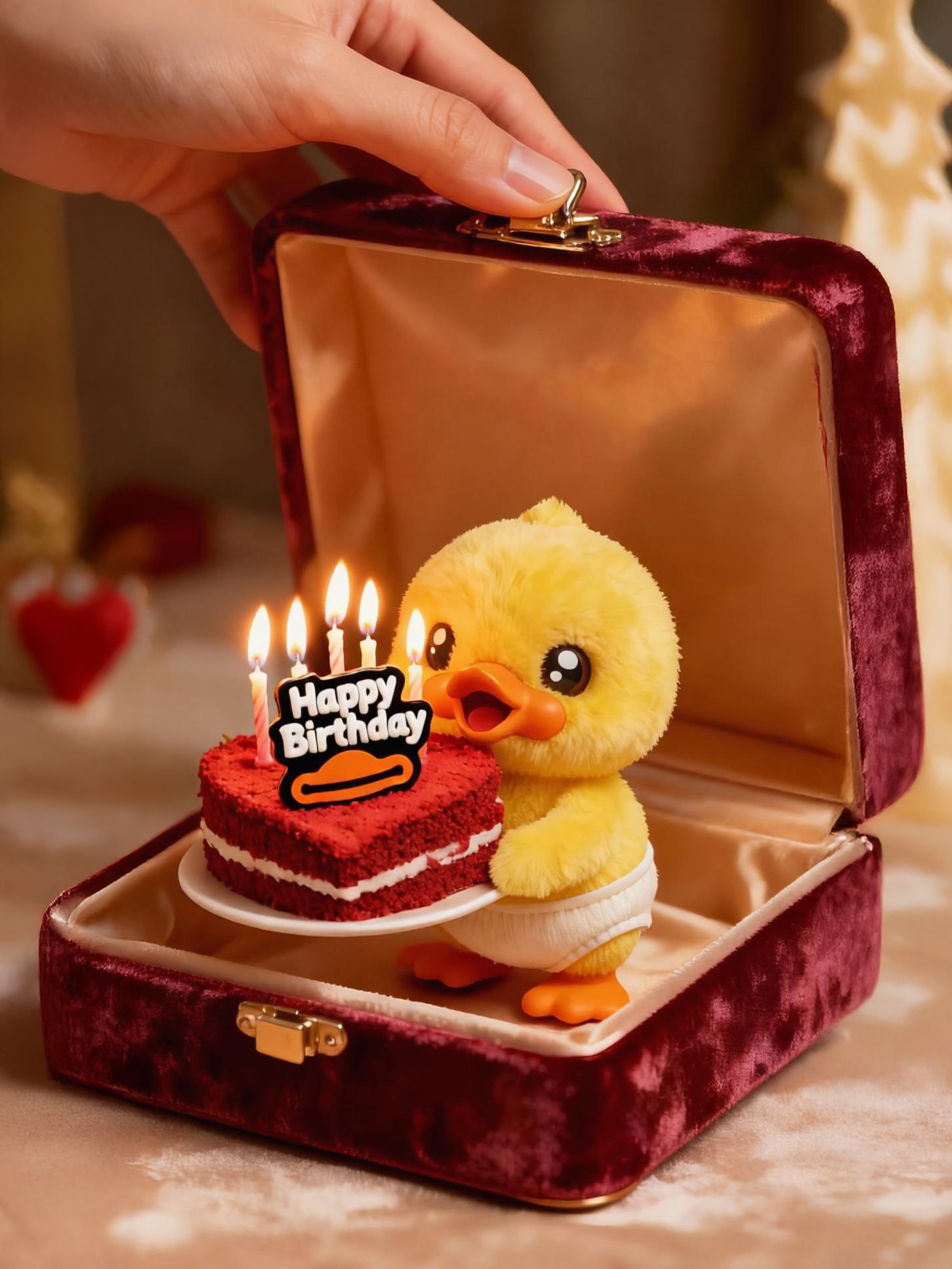 💗 BDuck wishes you a happy birthday 🎂💗🥳 Nothing stops me from celebrating U~ #BDuck #happybirthday #birthday #cake #cute